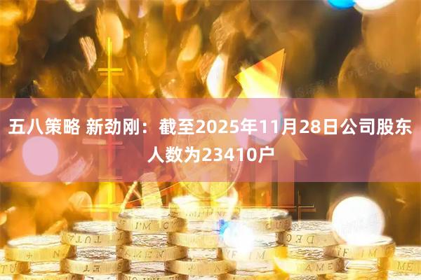 五八策略 新劲刚：截至2025年11月28日公司股东人数为23410户